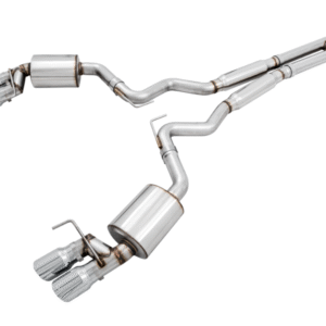 AWE Tuning 2018+ Ford Mustang GT (S550) Cat-back Exhaust - Touring Edition (Quad Chrome Silver Tips)