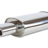 Vibrant StreetPower Turbo Oval Muffler w/ 4.5in x 3in Oval Tip Angle Cut Rolled Edge 3in inlet I.D.