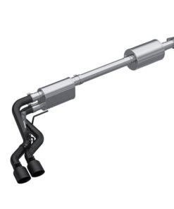 MBRP 2021+ Ford F150 Black Coated Dual Pre-Axle (Street Profile) 2.5in OD Tips 3in Cat Back Exhaust