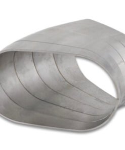 Vibrant Horizontal 304 SS Oval Pie Cuts 4in OD Tight 45 Degree Elbow - Set of 5