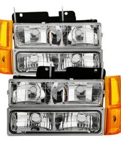 Xtune GMC Yukon 94-99 Headlights w/ Corner & Parking Lights 8pcs Sets -Chrome HD-JH-GCK94-AM-C-SET
