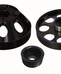 Torque Solution Lightweight WP/Crank/Alt Pulley Combo (Black): Hyundai Genesis Coupe 3.8 2010+