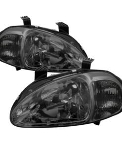 Xtune Honda Del Sol 93-97 1Pc Crystal Headlights Smoke HD-ON-HDEL93-1P-SM