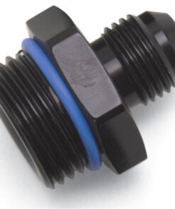 Russell Performance -10 AN Male Flare to -8 SAE Male Port Adapter Fitting - Black Anodized