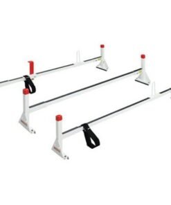 Weather Guard 216-3 Roof Mount Full-Size Steel Ladder Rack - 3 - Bars - White