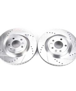 Power Stop 11-14 Ford Mustang Front Evolution Drilled & Slotted Rotors - Pair