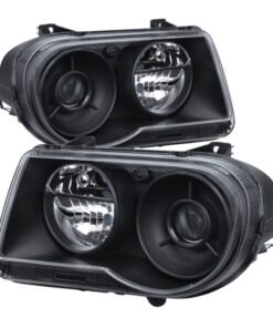 Xtune Chrysler 300C w/ Halogen Projection Style Only 05-10 Headlights Black HD-JH-C300C-BK