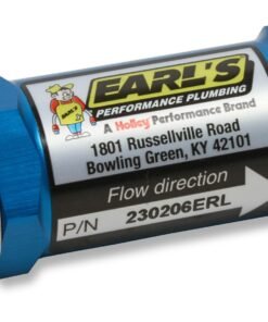 Earls 230208ERL Blue Fuel Filter w/ Screen Type Element - 85 Micron - 8 AN