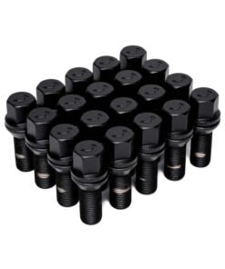 Vossen Lug Bolt - 14x1.5 - 30mm - 17mm Hex - Cone Seat - Black (Set of 20)