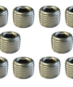 Torque Solution Stainless Steel 1/8 in NPT Plug: Universal 10 Pack