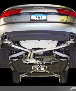 AWE Tuning Audi C7 A6 3.0T Touring Edition Exhaust - Dual Outlet Diamond Black Tips