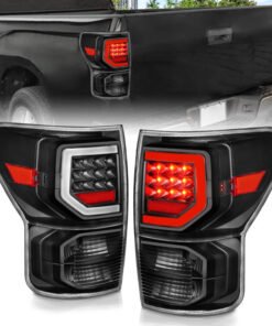 Anzo 07-11 Toyota Tundra Full LED Tailights Black Housing Clear Lens G2 (w/C Light Bars)
