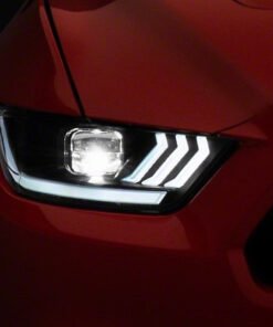 Raxiom 15-17 Ford Mustang GT350 GT500 LED Projector Headlights- Blk Housing (Clear Lens)