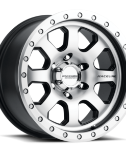 Raceline 929M Avenger 17x9in / 5x127 BP / -12mm Offset / 83.82mm Bore - Black & Machined Wheel