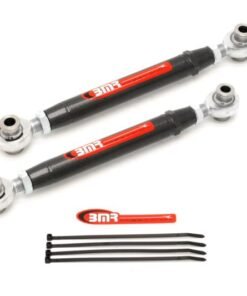 BMR 10-15 5th Gen Camaro Rear Adj. Rod Ends Toe Rods - Black Hammertone
