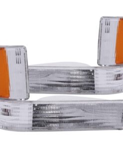 ANZO 1991-1996 Dodge Dakota Euro Parking Lights Chrome w/ Amber Reflector