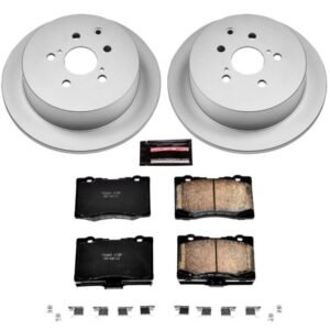 Power Stop 10-15 Lexus RX350 Rear Z17 Evolution Geomet Coated Brake Kit