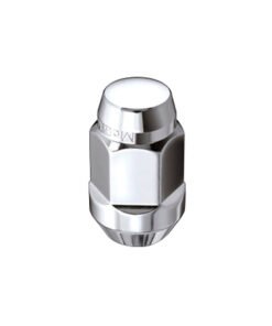 McGard Hex Lug Nut (Cone Seat Bulge Style) M14X1.5 / 13/16 Hex / 1.945in. L (Box of 100) - Chrome