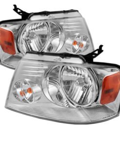 Xtune Ford F150 04-08 Amber Crystal Headlights Chrome HD-JH-FF15004-AM-C