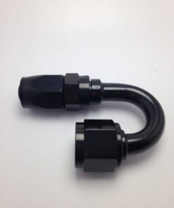 Fragola -6AN x 180 Degree Pro-Flow Hose End - Black