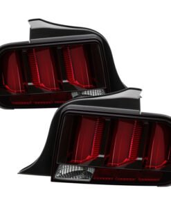 Spyder 05-09 Ford Mustang (Red Light Bar) LED Tail Lights - Black ALT-YD-FM05V3-RBLED-BK