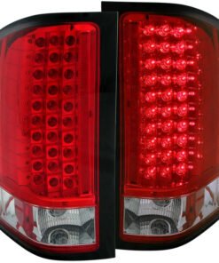 ANZO 2007-2013 Chevrolet Silverado 1500 LED Taillights Red/Clear