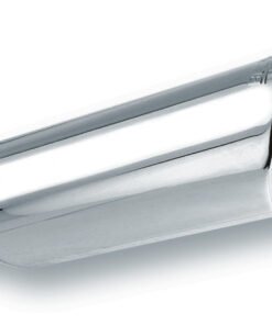 Borla 2.25in Inlet 4in Round Rolled Angle Cut x 12in Long Embossed Exhaust Tip