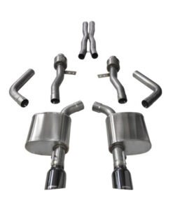 Corsa 15-16 Dodge Charger SRT / Scat Pack / R/T 6.4L Black Sport Cat-Back Exhaust