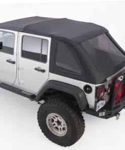 Smittybilt Bowless Combo Complete Soft Top Kit for Wrangler JK 4 Door - with Tinted Windows - Black - 9083235K