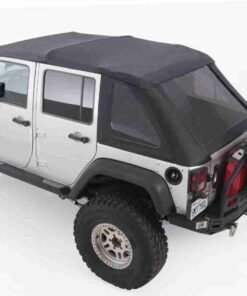 Smittybilt Combo Complete Soft Top Kit for Jeep Wrangler JK, 4 Door - with Tinted Windows and ProT3k Material - Black - 9087235K