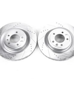 Power Stop 2017 Land Rover Discovery Rear Evolution Drilled & Slotted Rotors - Pair