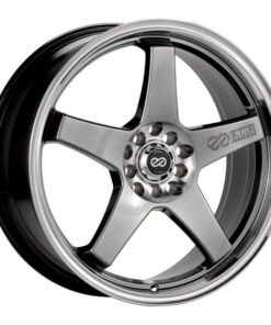 Enkei EV5 17x7 4x100/108 45mm Offset 72.6 Bolt Diameter Hyper Black w/ Machined Lip Wheel