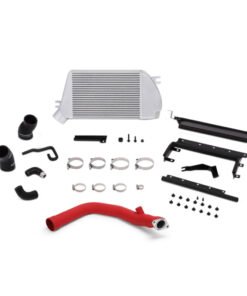 Mishimoto 2015 Subaru WRX Top-Mount Intercooler Kit - Powder Coated Silver & Wrinkle Red Pipes