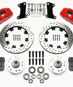 Wilwood Dynapro 6 Front Hub Kit 12.19in Drilled Red 67-69 Camaro 64-72 Nova Chevelle