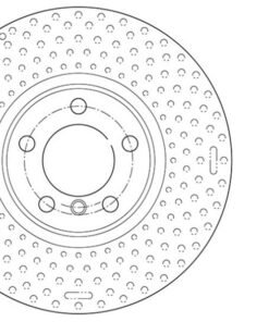 StopTech 12-15 BMW 335i Drilled Left Front Rotor