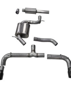 Corsa 14-15 Volkswagen GTI Mk7 Black Sport 3.0in Cat-Back Dual Rear Exit with Single Pro-Series Tips