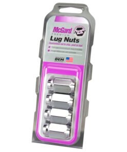 McGard Hex Lug Nut (Cone Seat) 1/2-20 / 13/16 Hex / 1.5in. Length (4-Pack) - Chrome