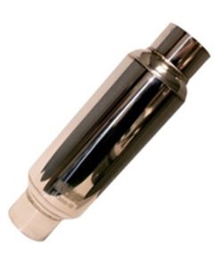 Kooks Universal 3in Round Muffler 10in Long. Pol SS