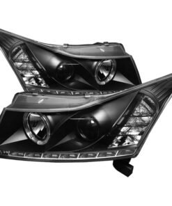 Spyder Chevy Cruze 11-14 Projector Headlights LED Halo -DRL Blk High H1 Low H7 PRO-YD-CCRZ11-DRL-BK