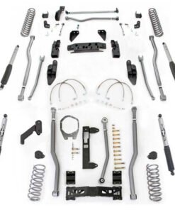 Rubicon Express 4.5" Extreme Duty Long Arm 4 Link Front 3 Link Rear Kit with MonoTube Shocks for 2007-2017 Jeep Wrangler Unlimited JK