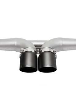 SOUL 14-19 Porsche 991 GT3 Center Muffler Bypass Exhaust - 4in Slash Cut Satin Black Tips