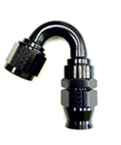 Fragola -6AN Real Street x 150 Degree Hose End Black For PTFE Hose
