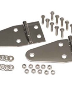 Kentrol 30402 Polished Stainless Steel Hood Hinges for 1955-1995 Jeep CJ & YJ