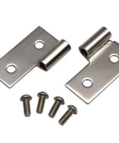Kentrol 30407 Polished SS Lower Door Hinges Pair for 76-06 Wrangler CJ, YJ & TJ