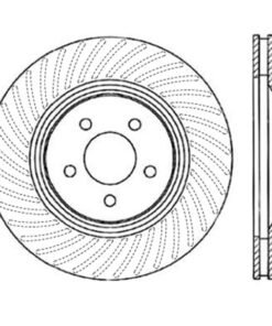 StopTech Power Slot 94-04 Ford Mustang Front Left Slotted Rotor