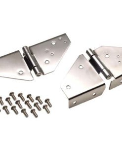 Kentrol 76-95 Jeep CJ/Wrangler YJ Windshield Hinge Pair - Polished Silver