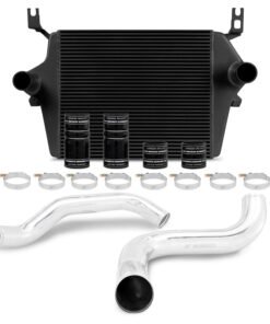 Mishimoto 99-03 Ford 7.3L Powerstroke PSD Black Intercooler Kit w/ Polished Pipes