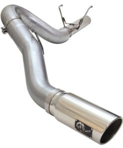 aFe MACHForce XP Exhaust Large Bore 5in DPF-Back Alu. 13-15 Dodge Trucks L6-6.7L (td) *Polish Tip