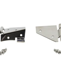 Kentrol 76-95 Jeep CJ/Wrangler YJ Windshield Hinge No Mirror Holes Pair - Polished Silver