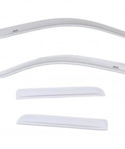 AVS 16-18 GMC Sierra 1500 Ext. Cab Low Profile Color Match Ventvisors 4pc - White Frost Tricoat